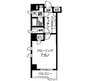 東京都北区田端１丁目 賃貸マンション 1K